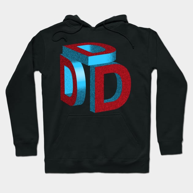 3 D's art graphic in 3D Hoodie by MultistorieDog